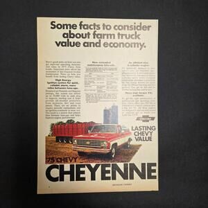1975 Chevy Cheyenne Farm Truck Ad – Michigan Farmer Magazine – Chevrolet Pickup